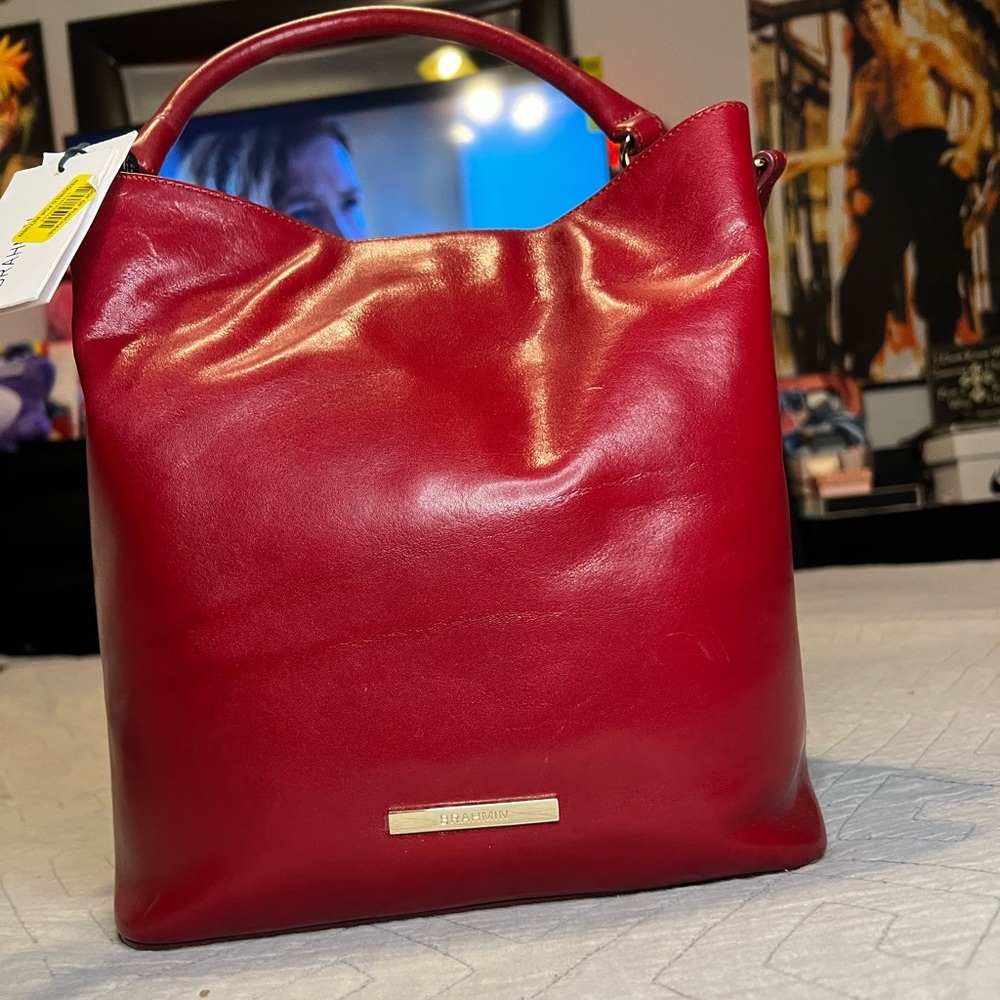 NWT BRAHMIN Red leather purse